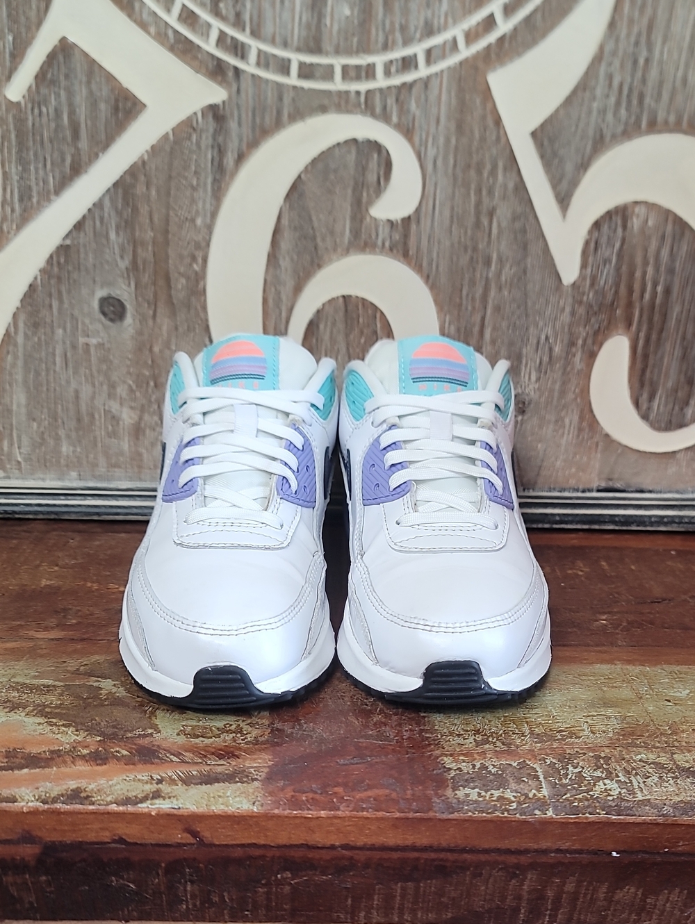 🔥 Nike Air Max 90 (Special Edition) 'White Dark Purple Dust' Wmns 6.5 Good Cond - Picture 4 of 16